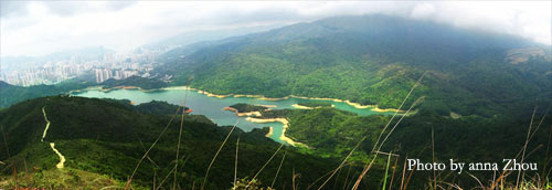 在针山山顶的照片~ 针山山顶看城门水塘